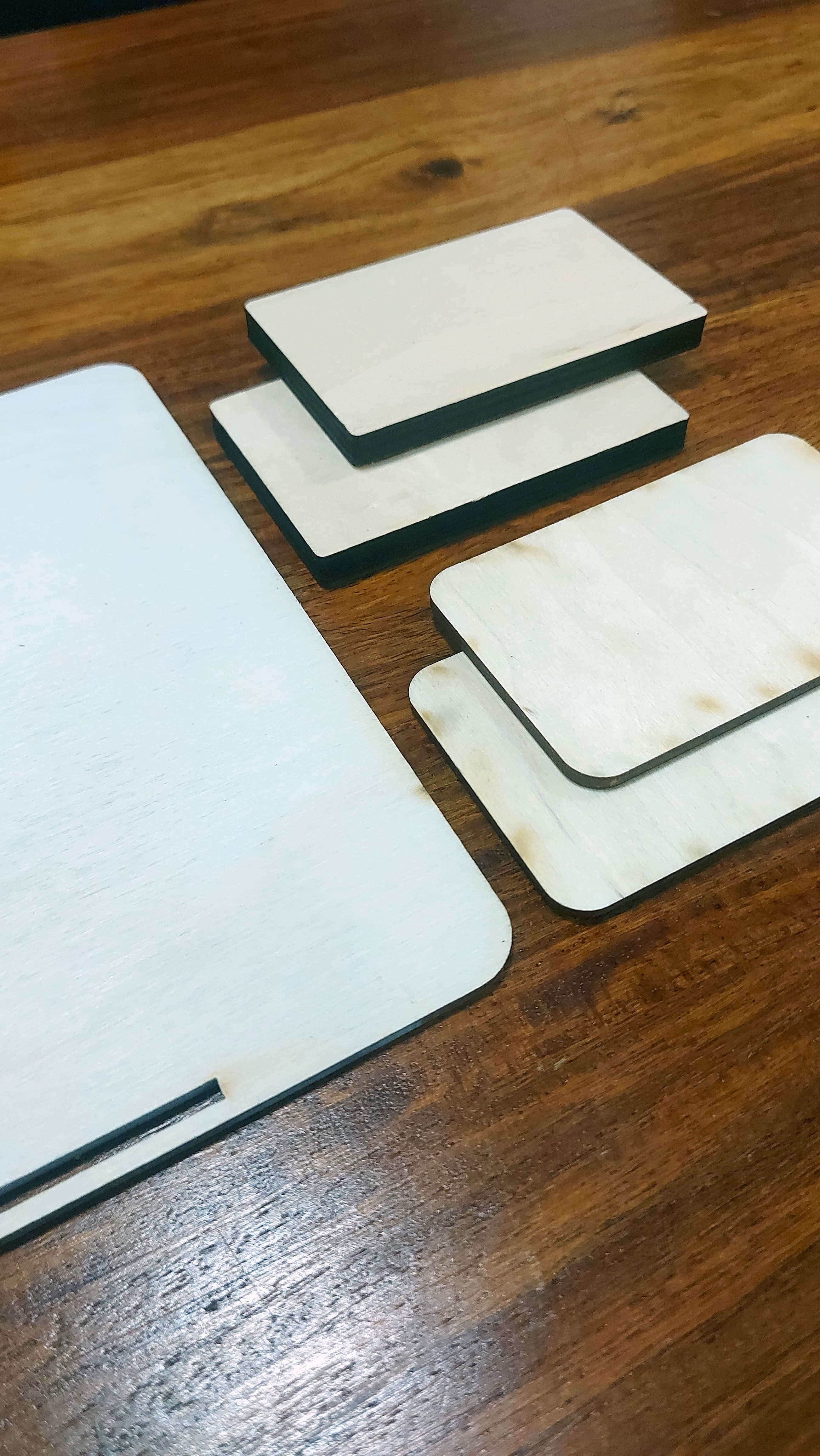 Birch Panel – Test Template Cutting for an Art Application